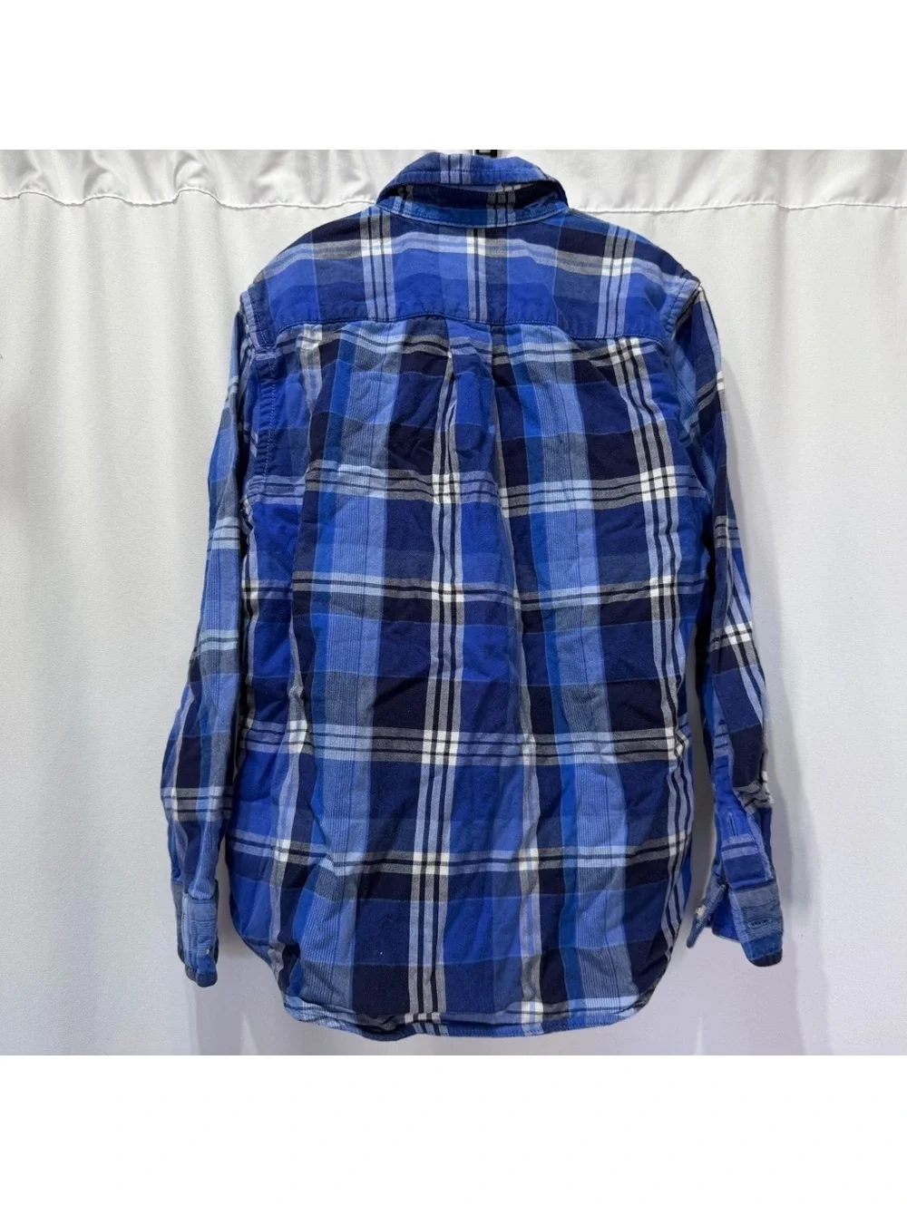 Ralph Lauren Blue Navy White Plaid Button-Down Shirt